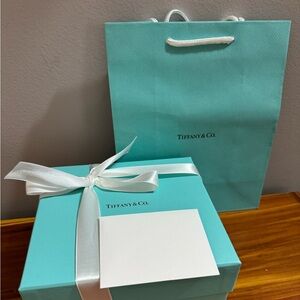 Tiffany & Co. Blue Gift Box with White Ribbon